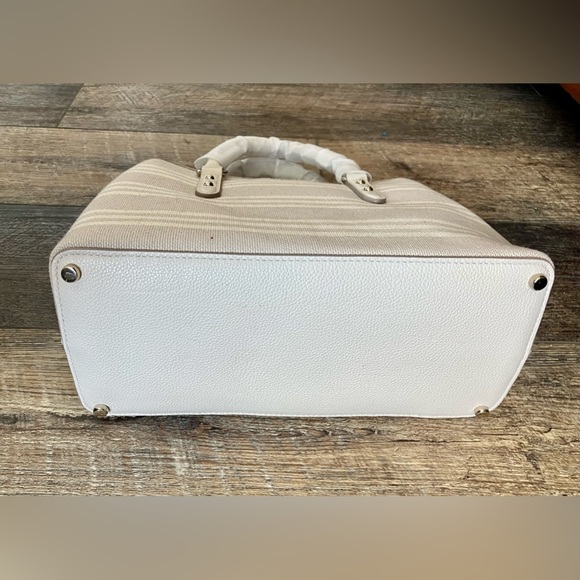 NWT Kate Spade LARCHMONT AVENUE FABRIC STRIPE EVANGELIE SATCHEL - Picture 4 of 4